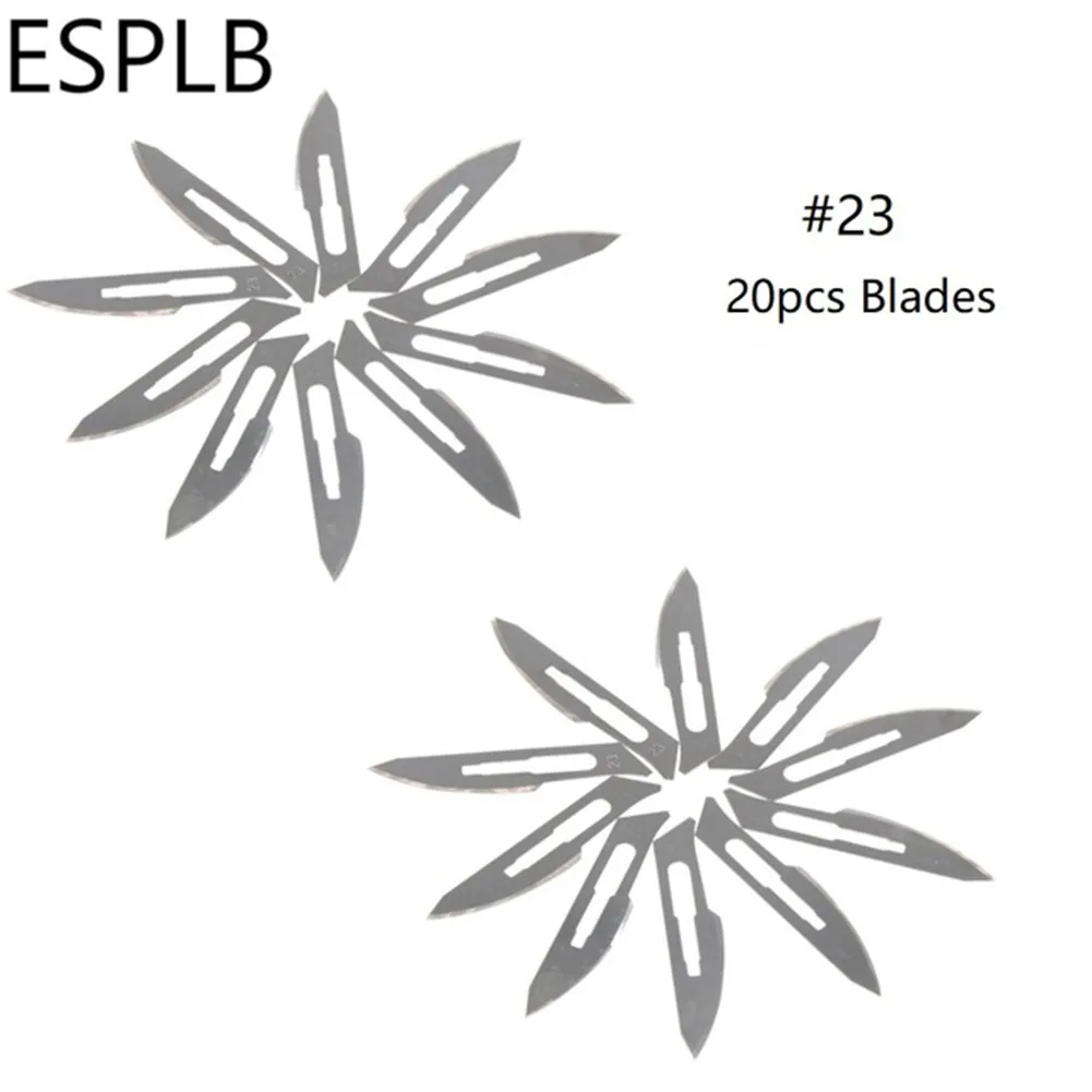 20 шт. металлические лезвия для резьбы из нержавеющей стали #10 11 12 15 22 23 24