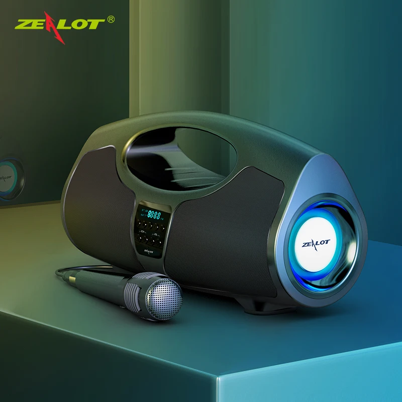 Zealot P1 40 Вт высокомощные Беспроводные Bluetooth колонки аудиоцентр Портативная