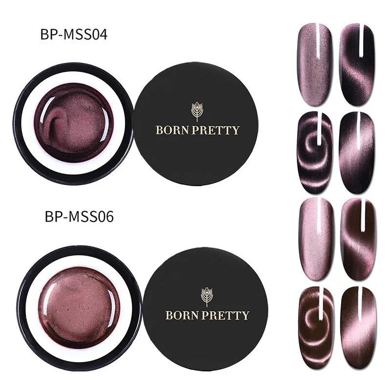 BORN PRETTY 5D Гель-лак для ногтей с эффектом «кошачий глаз» 5 мл Магнитный замачивающий УФ гель-Лаки звездное небо нефритовый эффект лак черная основа - Цвет: Set 13