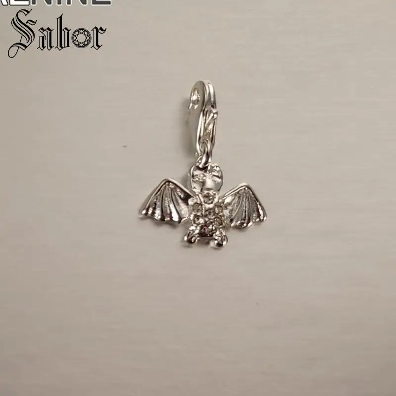 Женский серебряный браслет с подвеской летучая мышь 1 2x1 6 см|Шармы| |