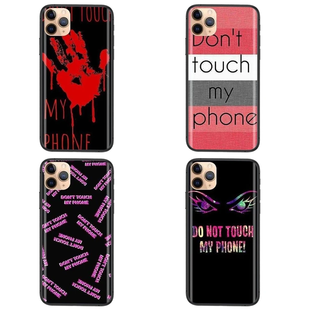 Черный силиконовый чехол с надписью Don't touch my Забавный для Xiaomi Redmi 9 8 7 K40 9A 9C Pro Plus