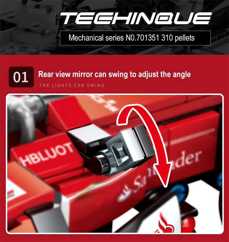 Diy F1 формула гоночный автомобиль строительные блоки Супер спортивный гонщик