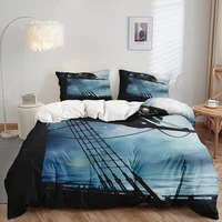 custom fashion 3d print pirate sailing beding set sea pillowcase duvet cover home bedroom decor adult queen king single