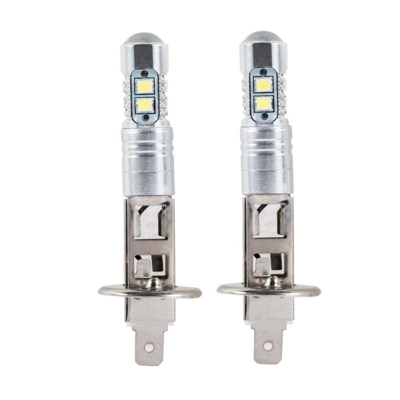 

1 Pair DC 12V H3 H1 10SMD 2835 Super Bright Car LED Fog Light Headlight Bulbs 600LM 50W Automobile Daytime Running Light X37F