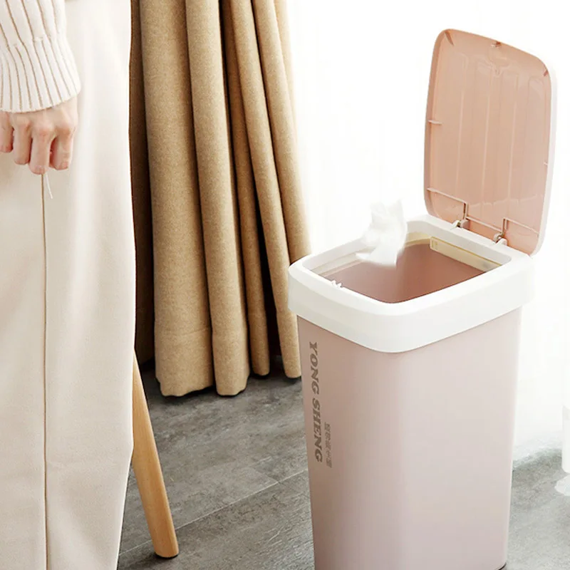 Мусорная корзина квадратная из бумаги автоматическая сменная сумка для спальни