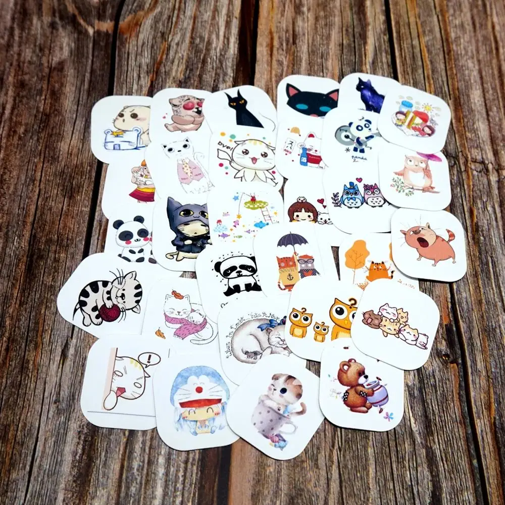 

32pcs Cute Cartoon Animals Waterproof Stickers DIY Laptop Luggage Phone Guitar Skateboard Stickers Kids Students Gift Stickers