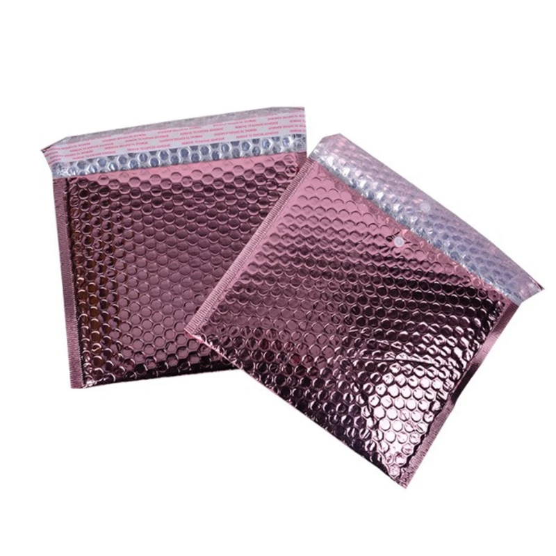 20 шт Розовый Золотой пузырьковый конверт из вспененной фольги доставка почтовый