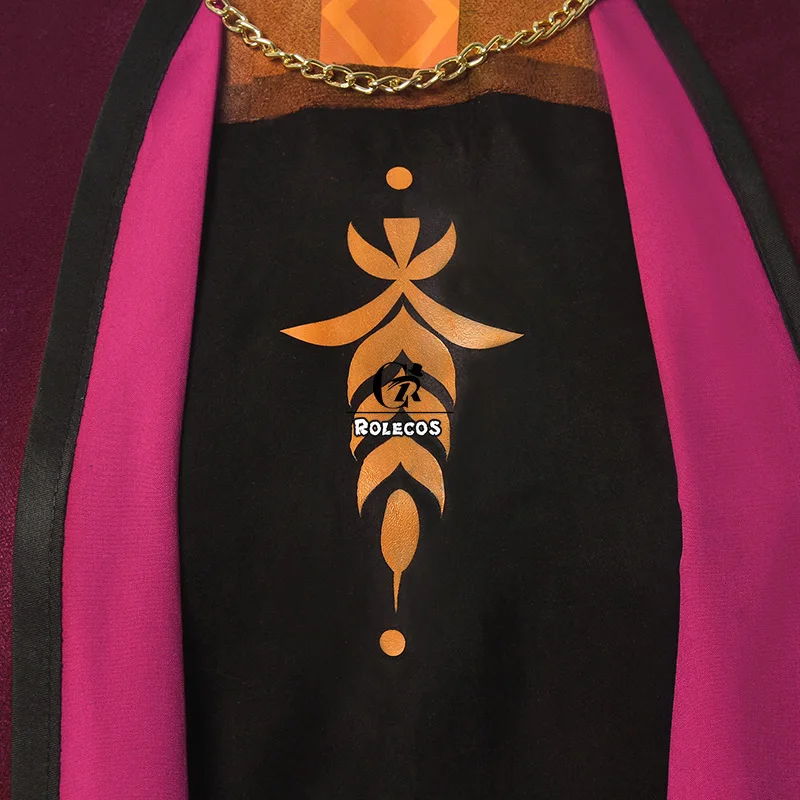 ROLECOS Анна Косплей Костюм Принцесса платье плащ брюки женский косплей костюм