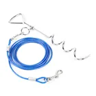 Поводок для домашних животных, 3 м, 5 м, 10 м, с фиксированным ворсом, металлический винт, для кемпинга, сада, земли, стальная проволока, набор из поводки для собак поводков