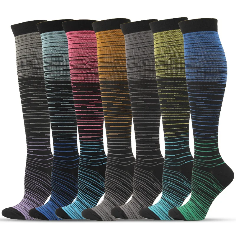 

New Arrival Compression Socks Support Stretch Pressure Circulation Nylon Medical Nursing Stockings Varicose Vein Stocking High