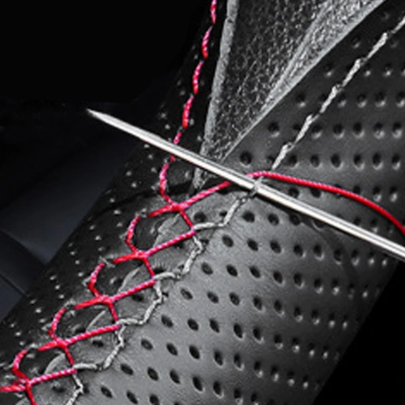 

1 Set Car Steering Wheel Braid Cover Needles and Thread Artificial Leather Car Covers Suite DIY Texture Soft Auto Accessories