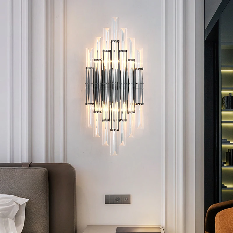 FKL Современные хрустальные Настенные светильники Золотой минималистичный