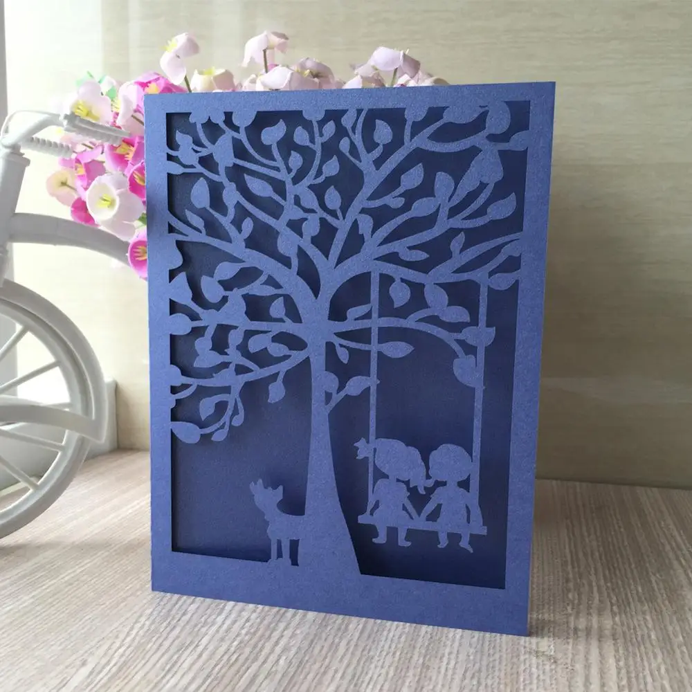 30 шт. синие белые золотые красные открытые для влюбленных лазерная резка