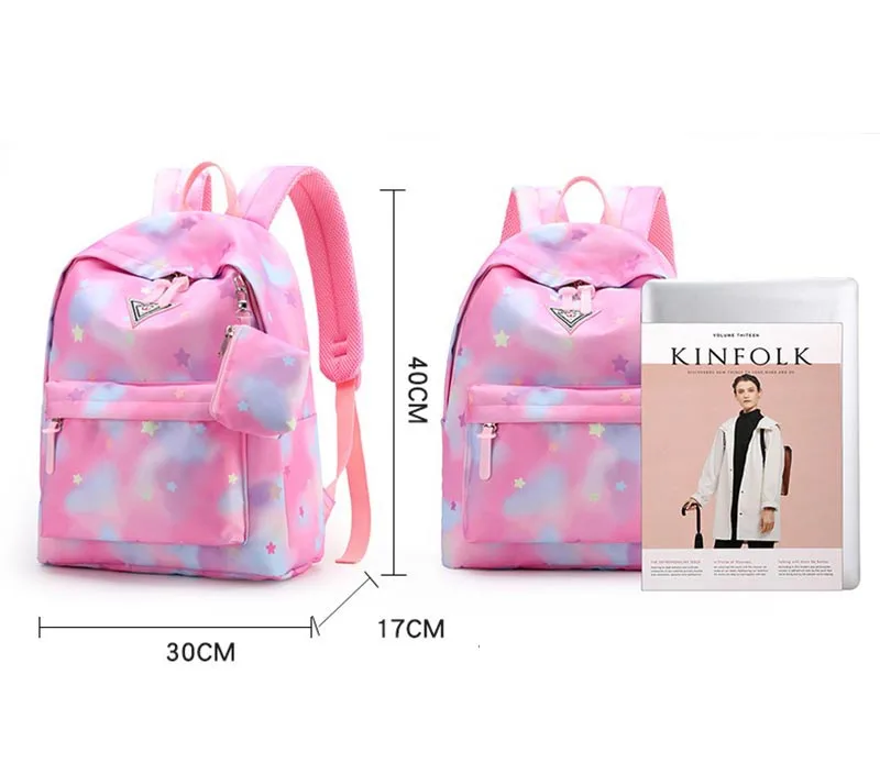 Женские школьные рюкзаки водонепроницаемые сумки для девочек с маленьким