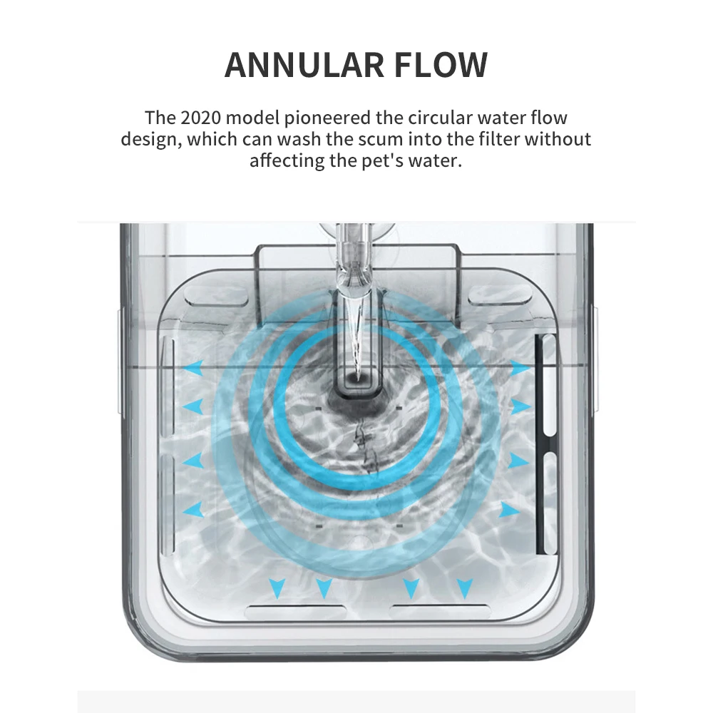 Умная подача воды для домашних животных бесшумная поилка собак и кошек