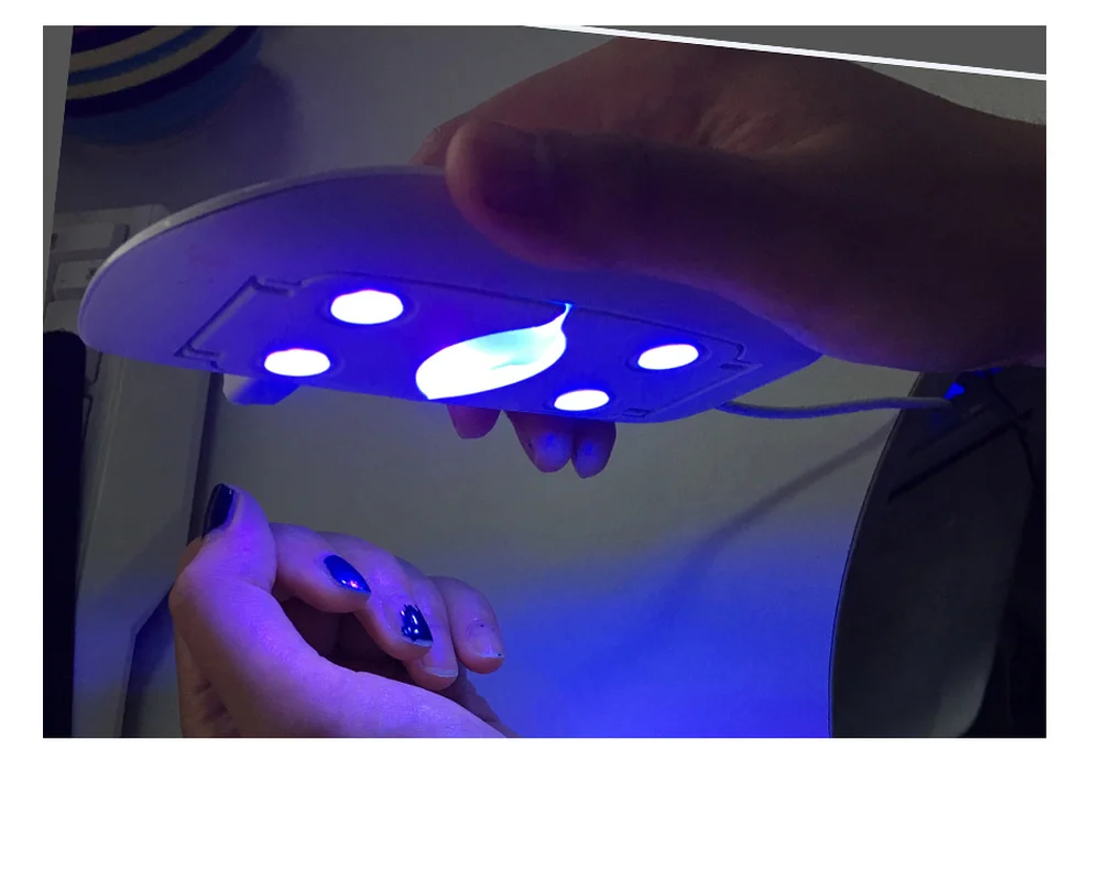 Складная мини-лампа для ногтей 6 Вт сушилка геля лак использования со