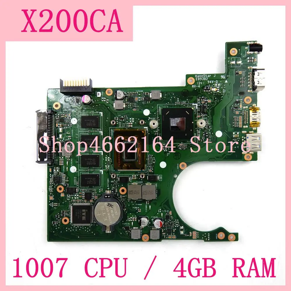 X200CA материнская плата 1007 cpu 4GB ram REV2.1 Материнская ноутбука для ASUS X200CAP 100% тест