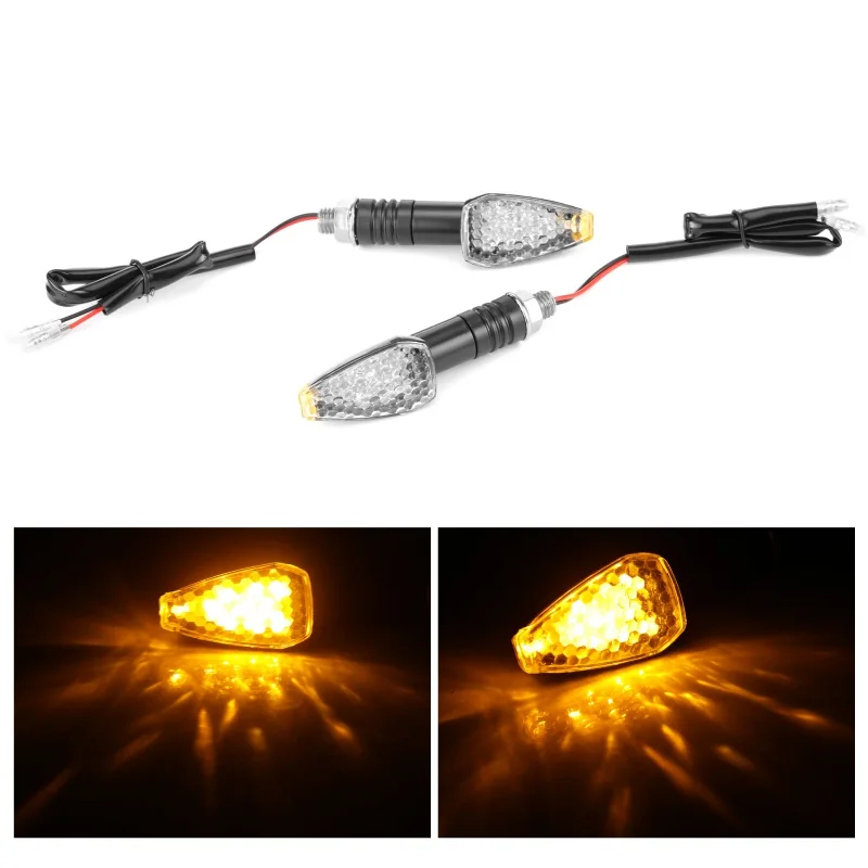 Светодиодный двойной светильник для мотоцикла 2 шт. с поворотным сигналом