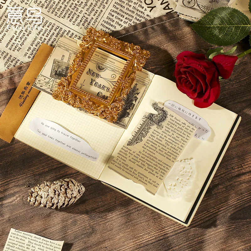 26 шт./лот Музыкальная ремесленная бумага ретро журнал мусорных материалов декоративная газета кружево DIY альбом материалов для скрапбукинга.