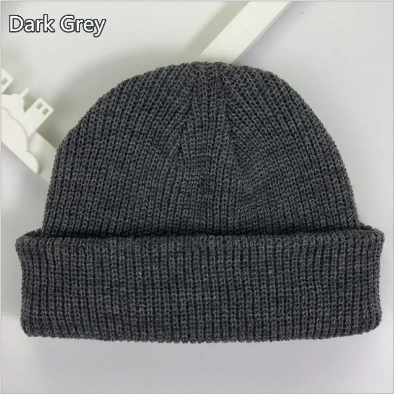 

1pc Unisex Warm Fashion New Men Women Casual Beanie Hat Ribbed Winter Turn Ski Fisherman Docker Hat
