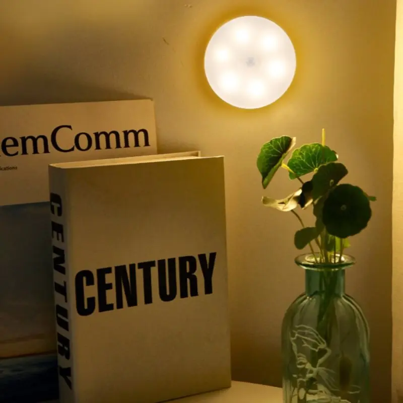 

Ночсветильник с 6 светодиодными лампами и датчиком движения, с зарядкой по USB