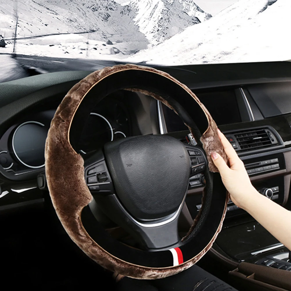 Пушистый чехол на руль автомобильные аксессуары универсальный рулевого колеса