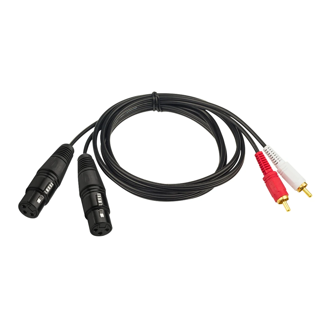 Аудиокабель JORINDO 1 5 м/фута 2 XLR на RCA разъема 3-жильный два для микрофона усилителя