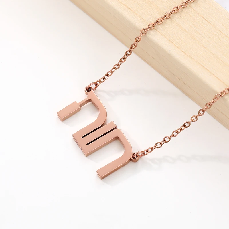 Изготовленный На Заказ еврейское имя ожерелье для женщин иврит буквы колье цепь