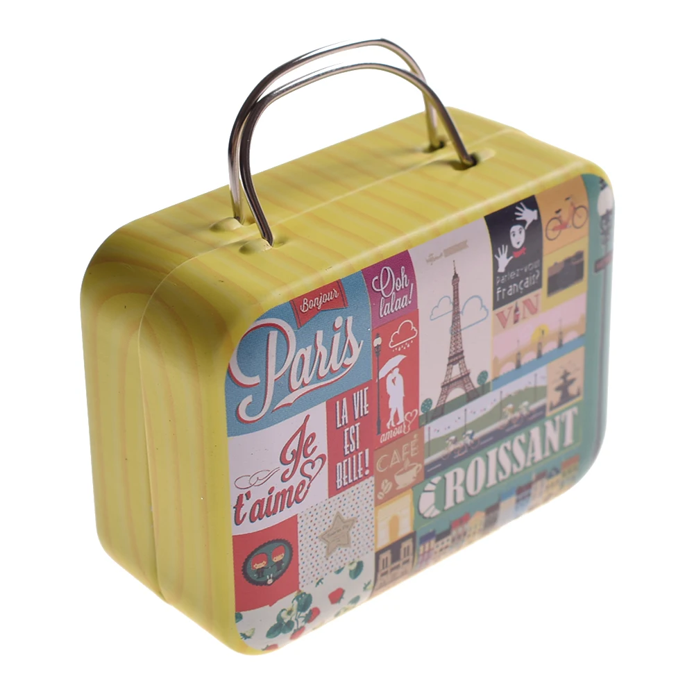 Винтажный костюм чехол для путешествий Чехол Мини ящик хранения металла