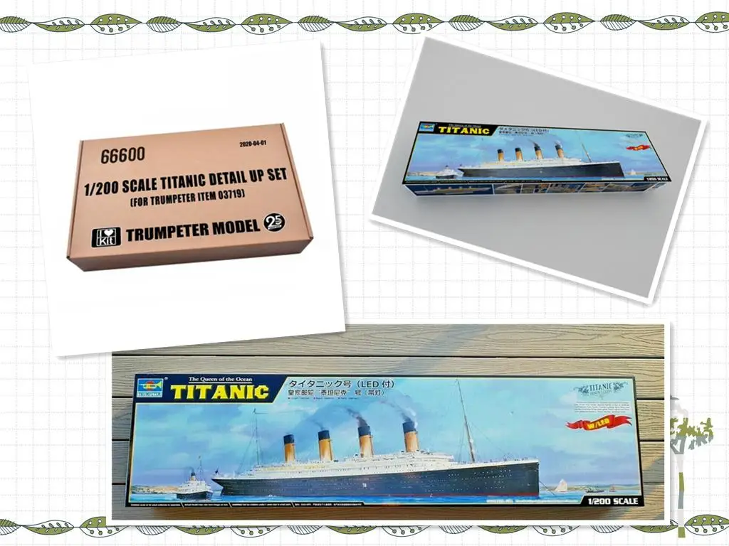 Модель TRUMPETER kit 1/200 TITANIC The Queen Of the Ocean liner 03719 & TR66600 PE SET UP|Наборы для сборки моделей| |