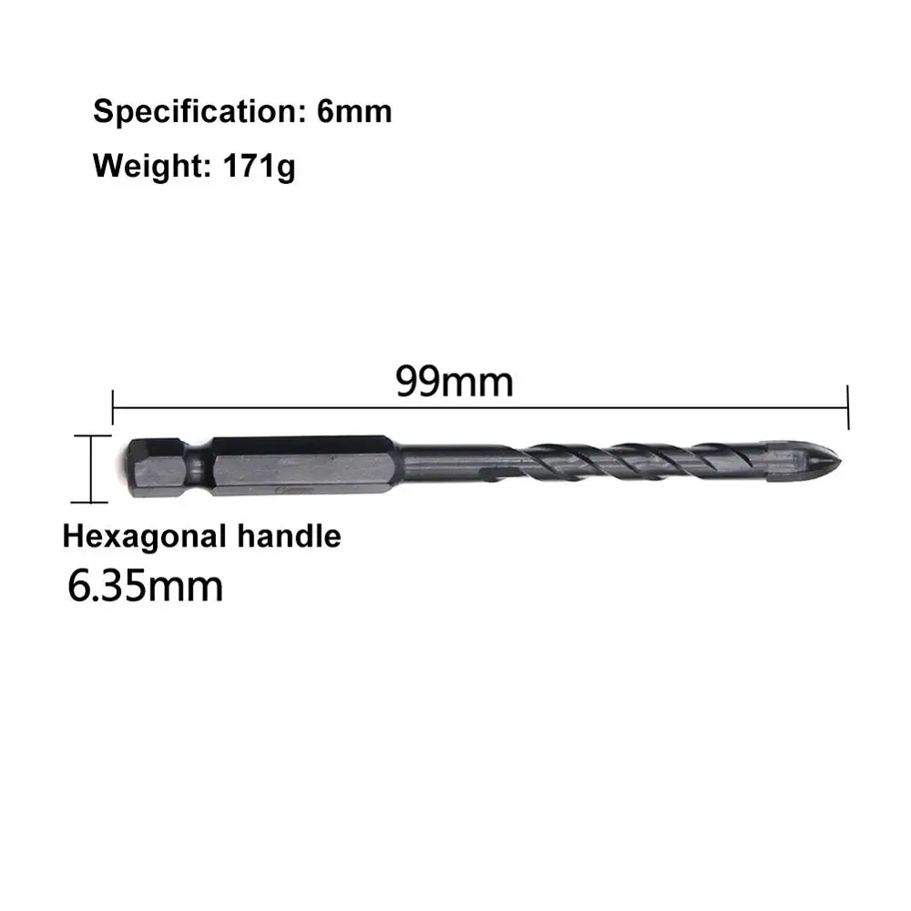 

7Pcs/set Cross Hex Tile Bits Glass Ceramic Concrete Hole Opener Kit Hard Alloy Drill Size 3/4/5/6/8/10/12 MM