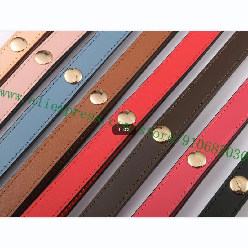 Top Quality Genuine Calf Leather Handle Shoulder Strap For Designer Women Handbag Lady Shoulder Bag Parts Replacement 1.8cm