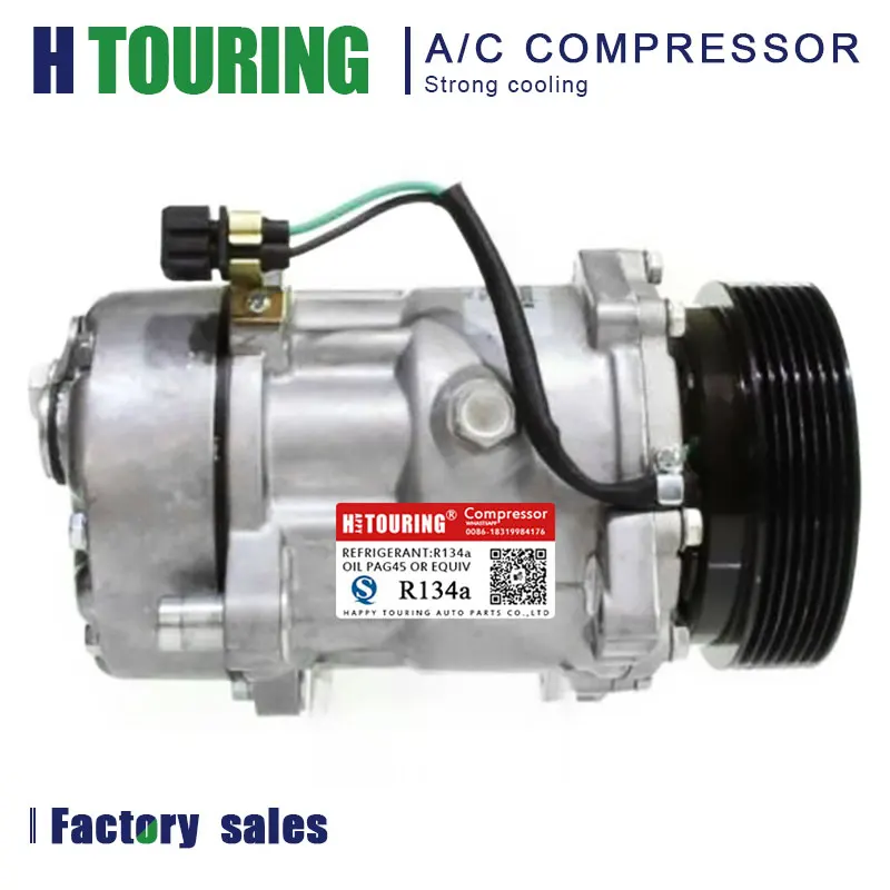 Компрессор кондиционера SD7V16 для Fiat Ulysse Scudo/Peugeot 206 306 406/Citroen C5 Xantia 9613260680 9636729480 9640486480