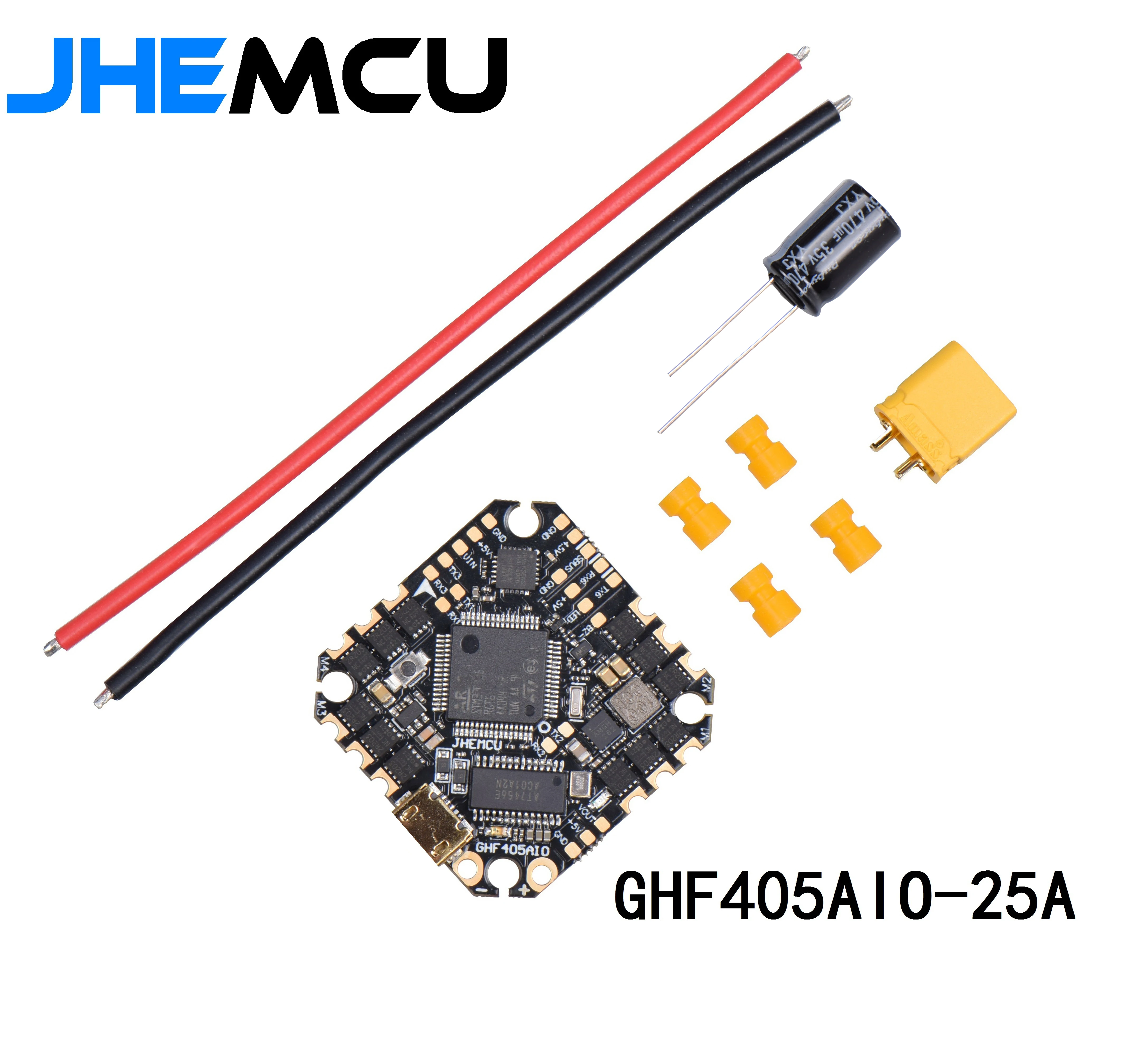 

Контроллер полета JHEMCU GHF405AIO F4 OSD радиоуправляемые запчасти w/ 5V BEC & 25A / 35A BLheli_S 3-6S бесщеточный ESC для радиоуправляемого FPV гоночного дрона