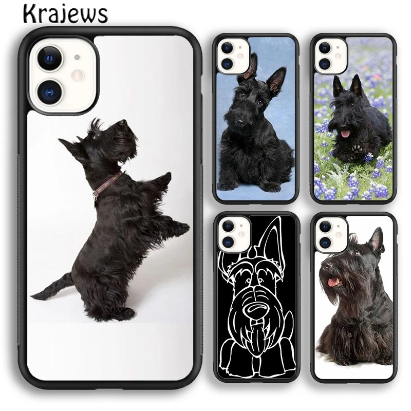 Чехол для телефона с изображением черного шотландского терьера щенка krajew 6s 7 8 plus X