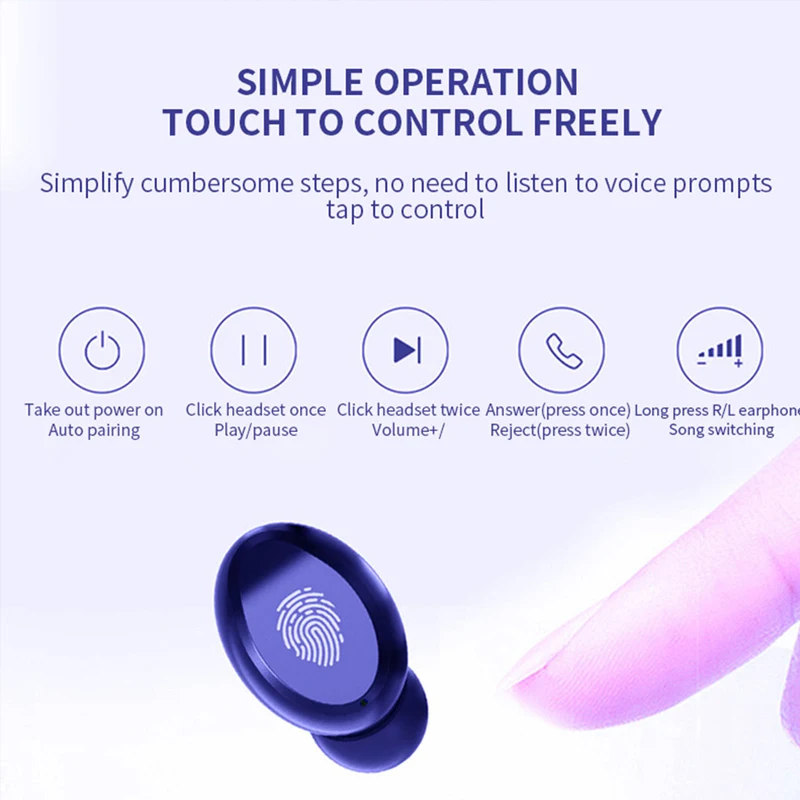 YEINDBOO V8 Tws Наушники Беспроводные Bluetooth 5 0 наушники мини с микрофоном зарядная