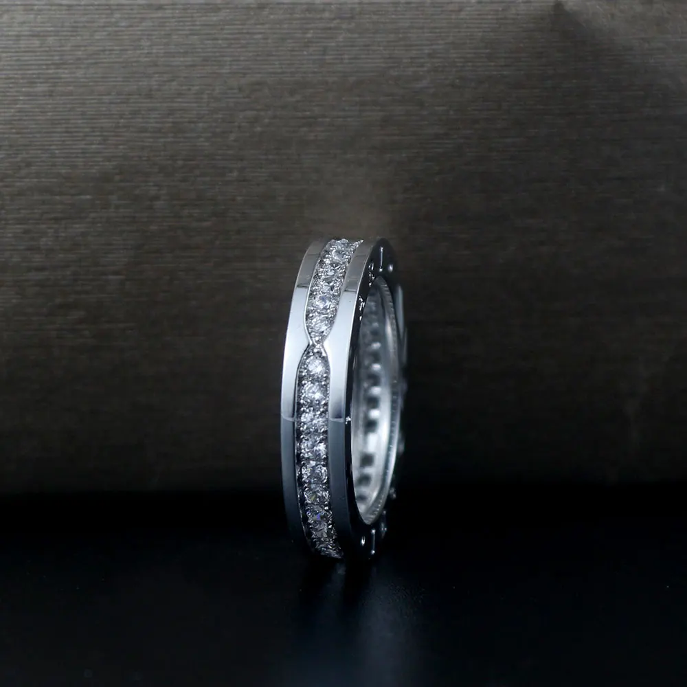 

Роскошные кольца ювелирные изделия KT, высокое качество, логотип 1:1, римское узкое издание, блестящие одиночные кольца Bvl, ювелирные изделия д...