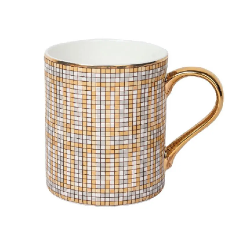 Новая керамическая кружка ins в североевропейском стиле с золотым начертанием