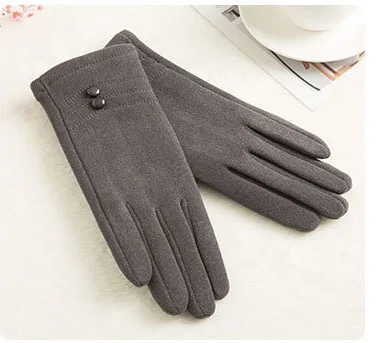 N918-gray ECOBROS классические Luvas de inverno женские модные зимние перчатки для активного отдыха, спортивная теплая и бархатная перчатки для сенсорного экрана перчатки - Цвет: N918-gray