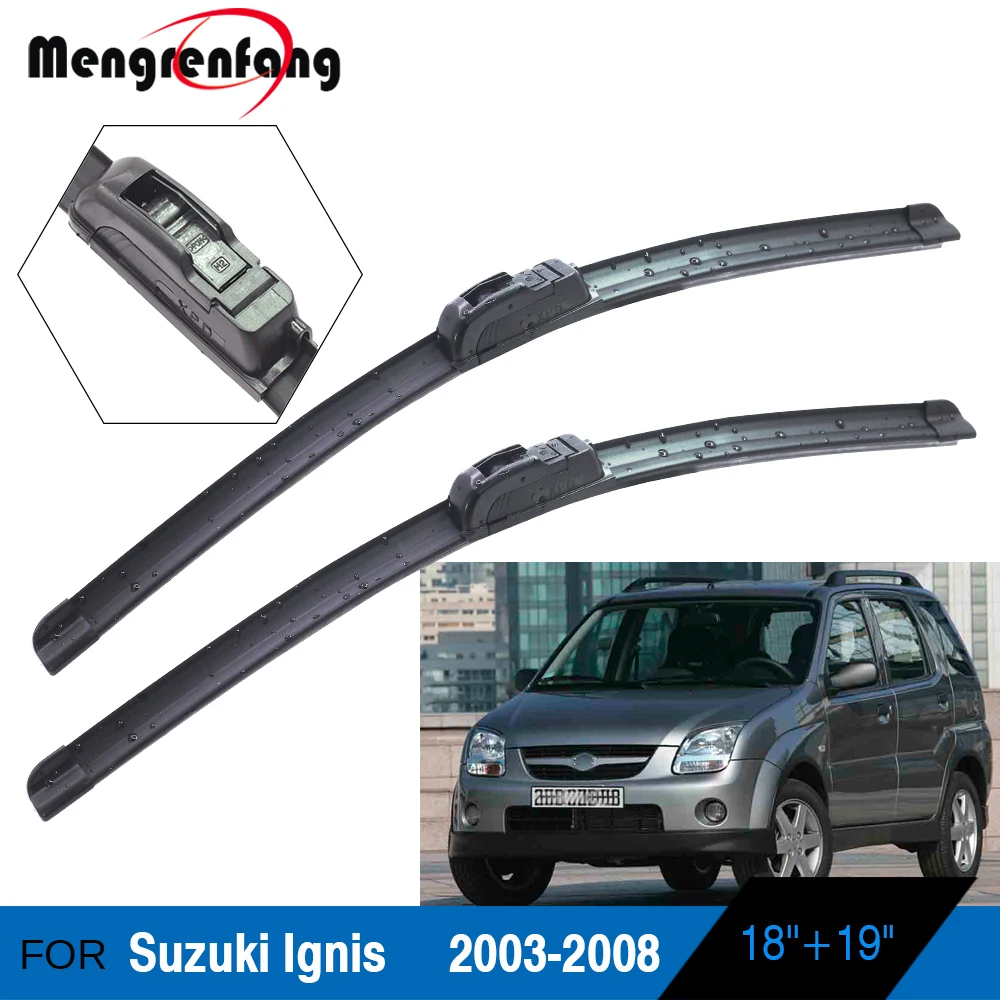 

Щетка стеклоочистителя для Suzuki Ignis, бескаркасная Щетка стеклоочистителя из мягкой резины, передние щетки стеклоочистителя J Hook Arms 2003 2004 2005 ...