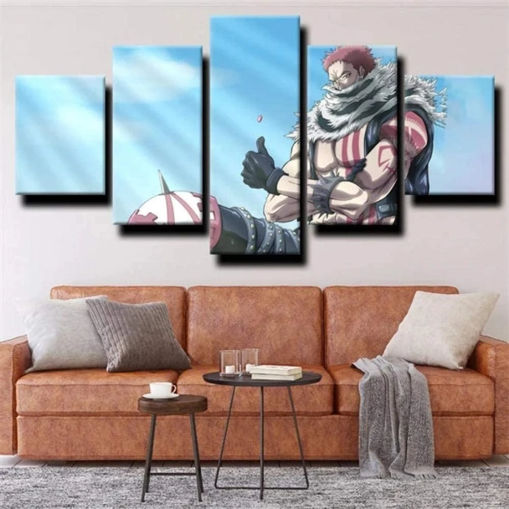 

5 Piece Wall Art Canvas Painting Japan Anime Manga Pictures Pirate King Figure Prints Home Modern Bedroom Decoration Posters