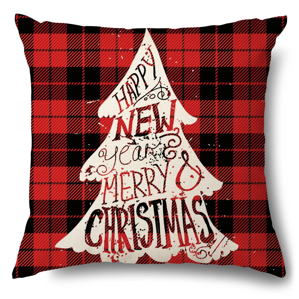 Рождественский наволочка Amazon Горячие Стиль дома Европейская льняная крашенная в