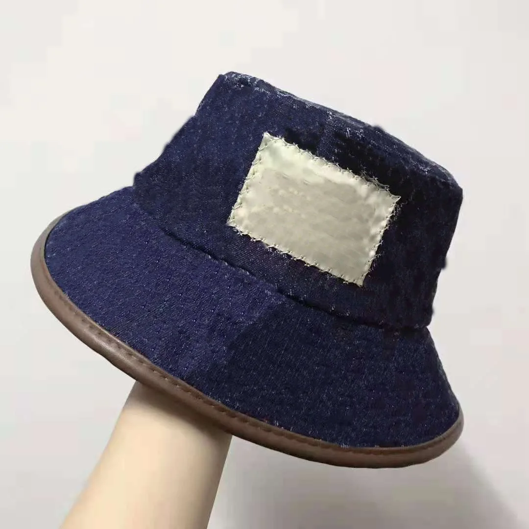 

Fashion Unisex Solid Color Washed Cowboy Fisherman Hat Lady Outdoor Sun Cap Four Seasons Section Lover Wild Panama Bucket Hat-50