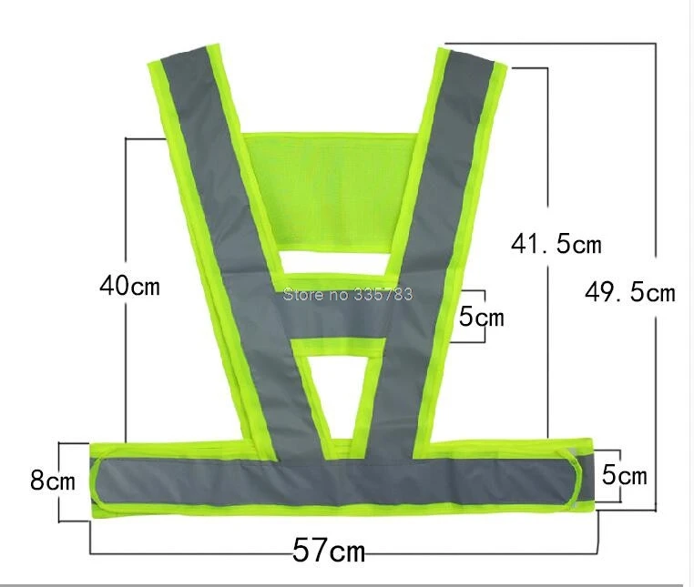 Супер светоотражающий v-образный жилет ночная поездка конструкция высоковидимый