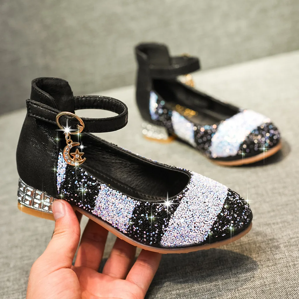 Тонкие Туфли с мягкой подошвой для маленьких девочек Обувь принцессы