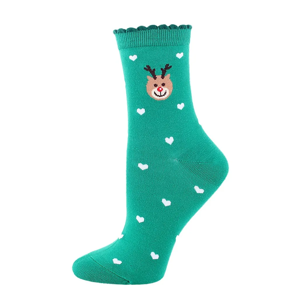 12Pairs  Women socks Casual winter Christmas Socks David's deer Socks Cotton Cartoon Keep Warm lady Socks Christmas Gift