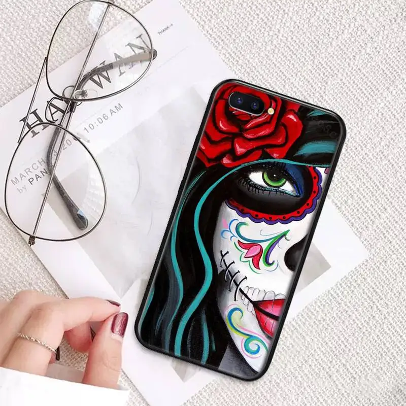 

Skull tattoo art girl horror Phone Case For OPPO A ax 3 5 3 37 57 59 37 73 75 83 71 2018 11 1k s PRO