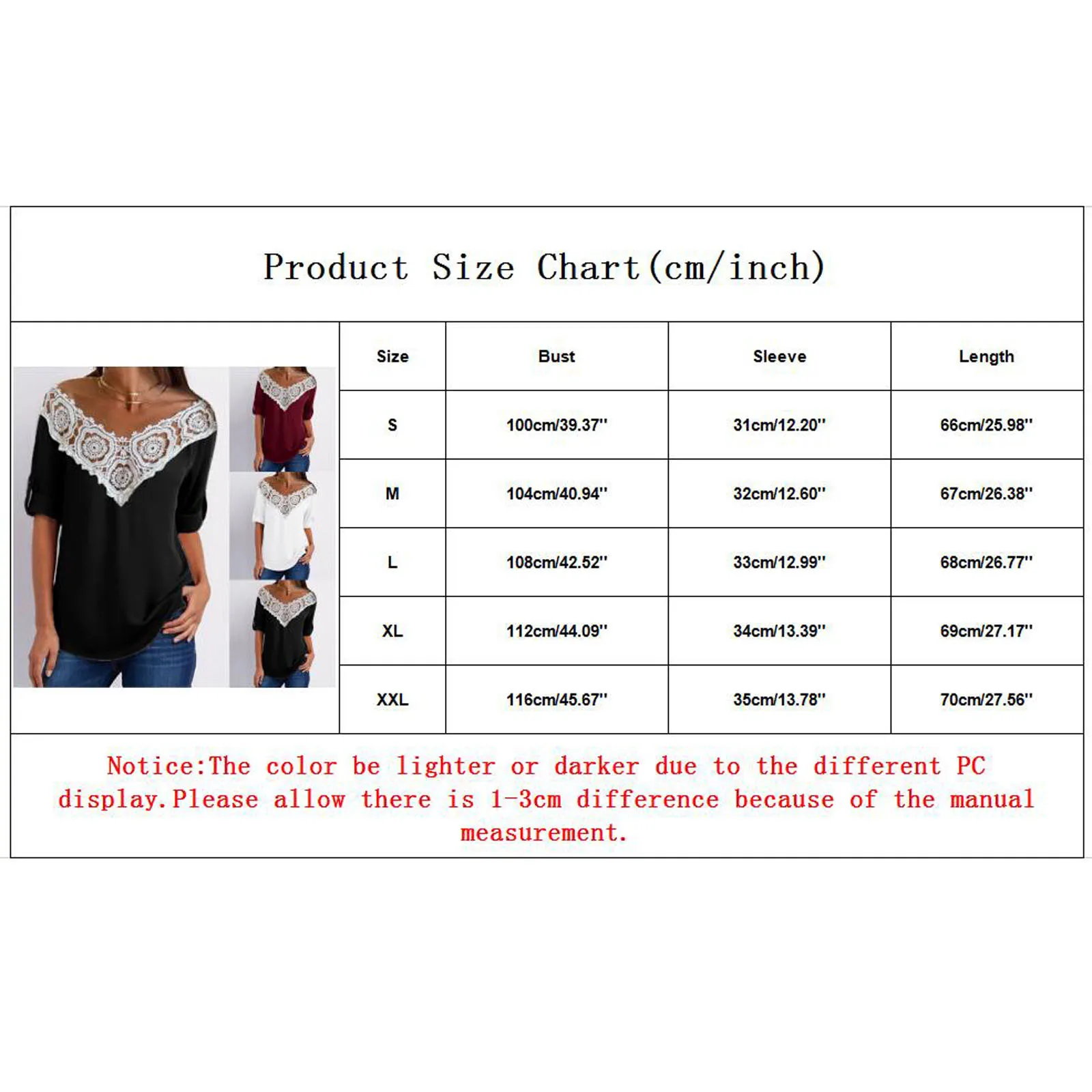 

Women's t shirts summer with Lace slash V Neck Patchwork half Sleeve solid Hook Flower Hollow Casual Tops camisetas de mujer#40