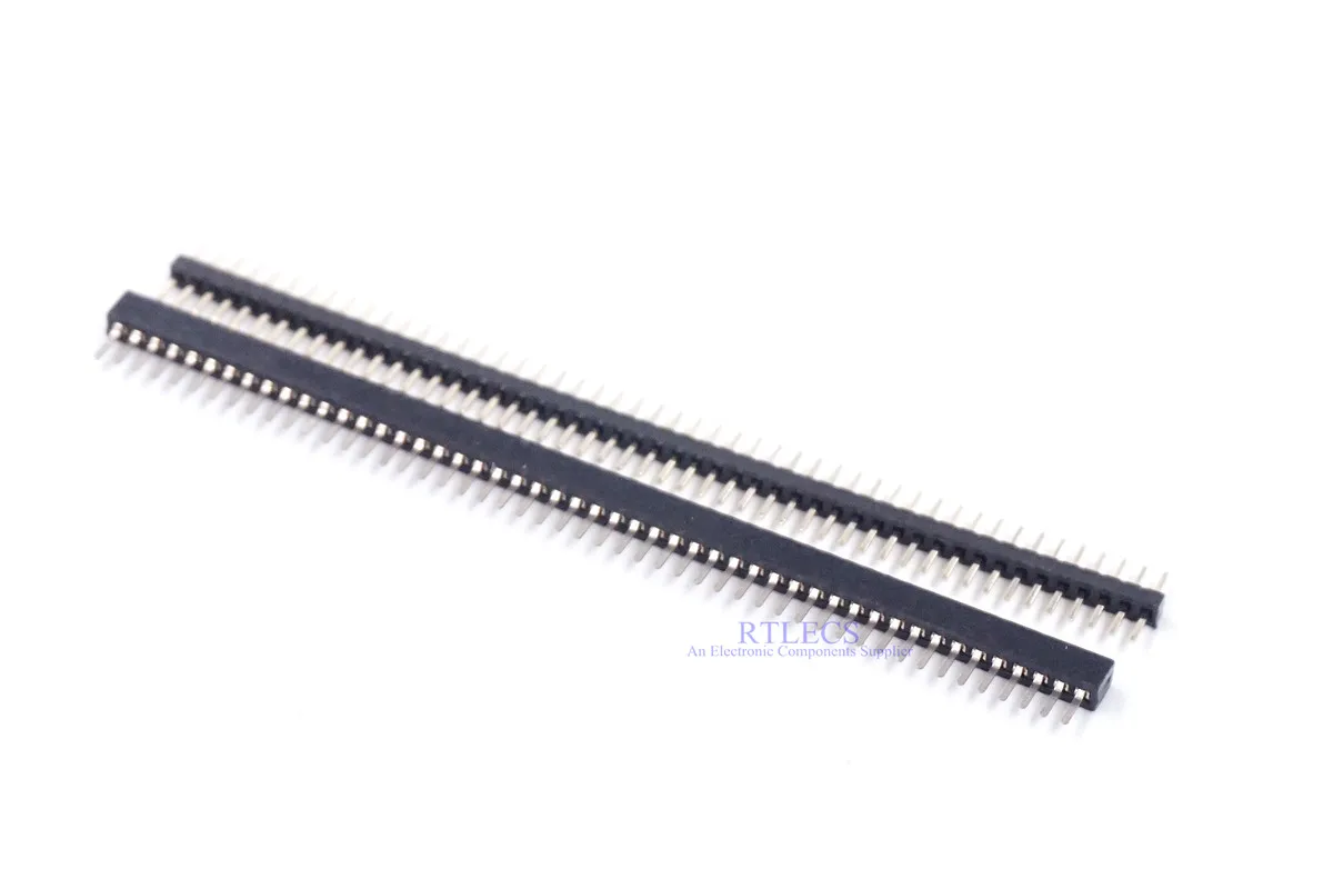 5 pcs 1.0 mm Pitch 1x50 P 50 Position PCB Header Pin Male Female Single Row Through Holes Straight Strip | Строительство и ремонт