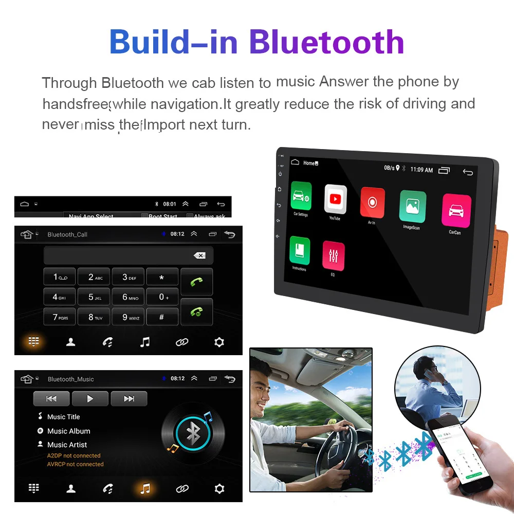 car radio 2 din android 8 1 wifi bluetooth 10 touch screen car multimedia mp5 player auto parts retractable gps autoradio free global shipping